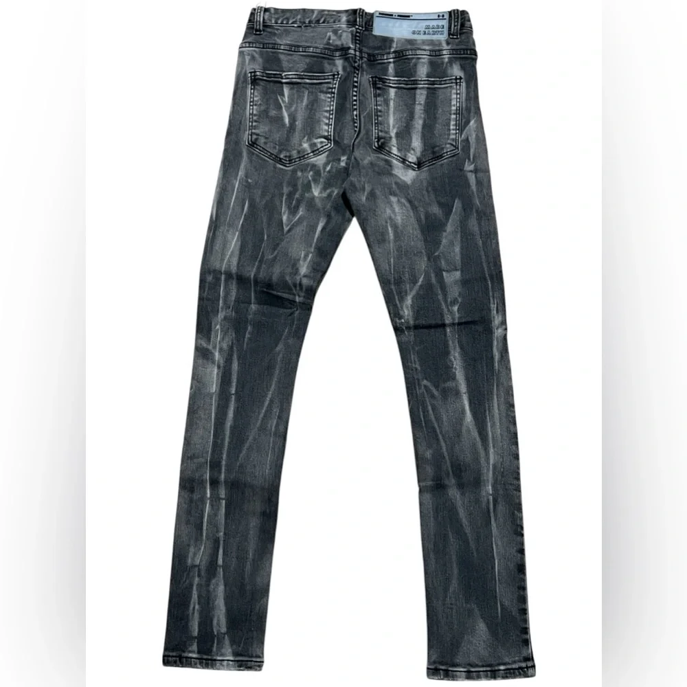 Homme+Femme‎ distressed faded black skinny jeans pants men’s waist 26 made L.A.